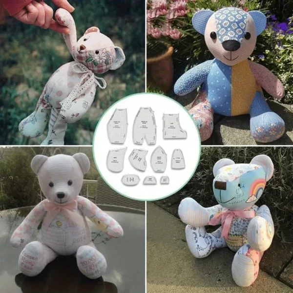 10 Pieces/set Memory Bear Sewing Pattern Ruler Acrylic Gift